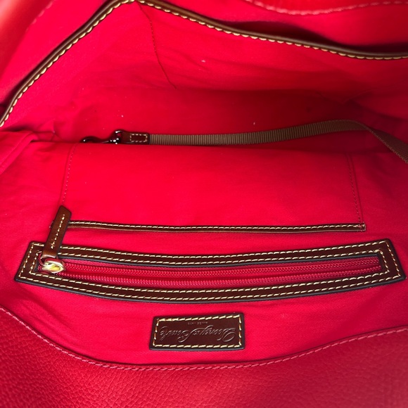 Dooney & Bourke Red Leather Hobo Bag - Picture 5 of 8